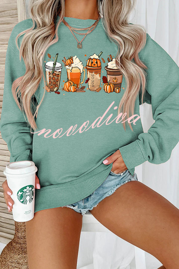 Halloween Creative Print Casual Long Sleeved Sweatshirt