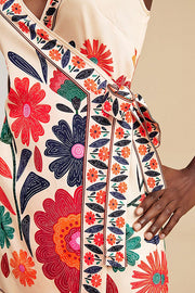 Floral Print V-Neck Suspender Lace-Up Resort Mini Dress