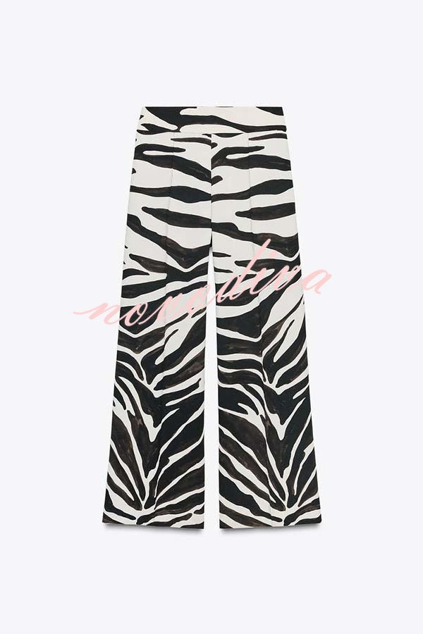 Breath of Freedom Animal Print High Rise Pocketed Wide Leg Pants