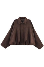 Fashion Lapel Long-sleeved Casual Bomber Jacket