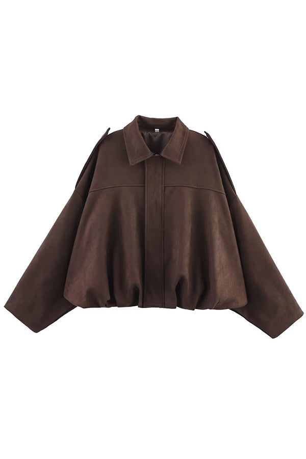 Fashion Lapel Long-sleeved Casual Bomber Jacket