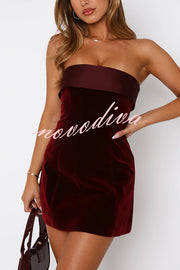 Fashionable and Sexy Strapless Backless Mini Dress