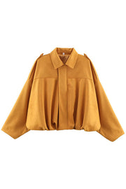 Fashion Lapel Long-sleeved Casual Bomber Jacket