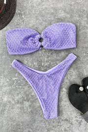 Interesting Ring Cutout Bandeau Bikini