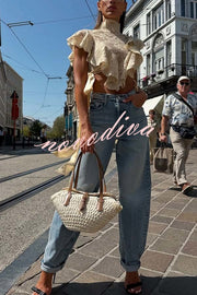 Versatile and Comfortable Denim High Rise Pocketed Straight Jeans