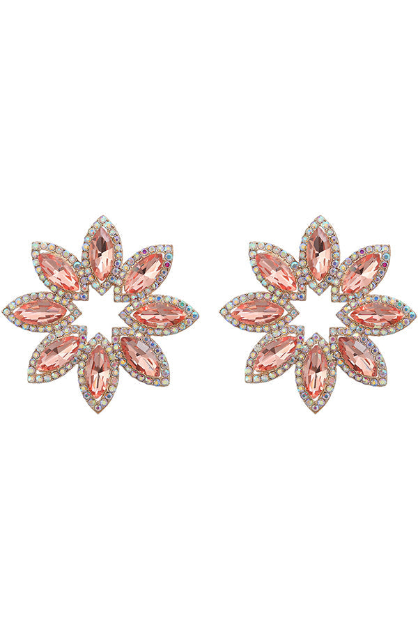 Diamond Floral Earrings