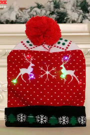 Christmas LED Light Knitted Hat