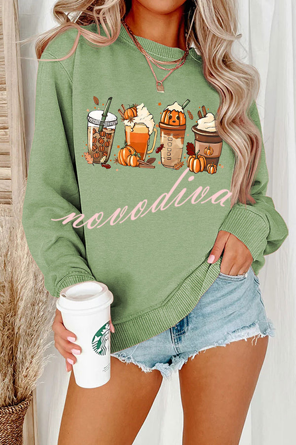 Halloween Creative Print Casual Long Sleeved Sweatshirt