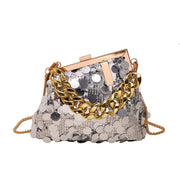 Sequin Chain Shoulder Crossbody Evening Bag