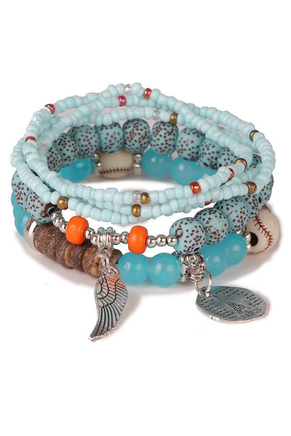 Stylish Bohemian Multi-Layer Elastic Beaded Bracelet