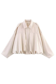 Fashion Lapel Long-sleeved Casual Bomber Jacket