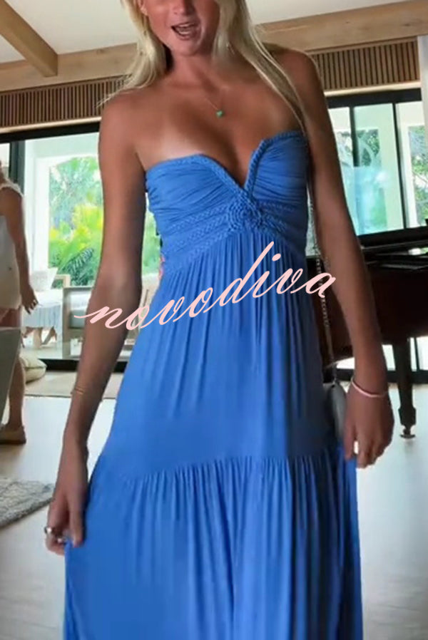 Sexy Sleeveless Off-shoulder Braided Elegant Maxi Dress