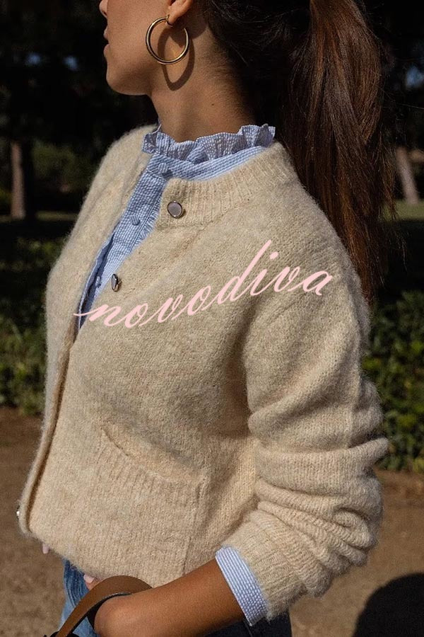 Falling for You Knit Long Sleeve Pocket Relaxed Cardigan