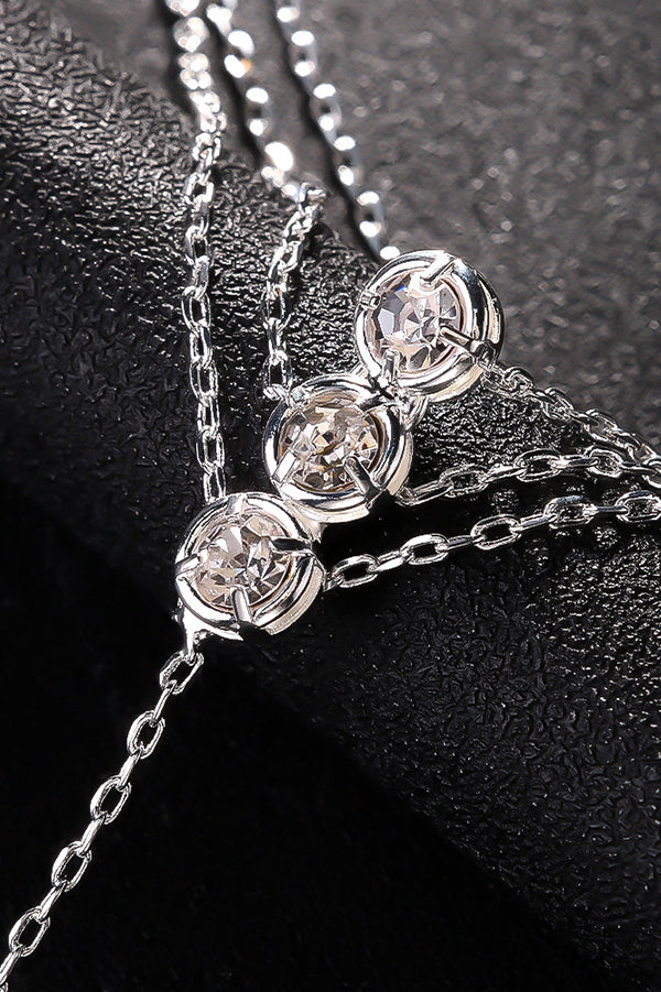 Stylish Multi-layered Diamond Finger Bracelet