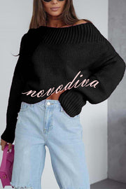 Solid Color Long-sleeved Round Neck Loose Knitted Sweater
