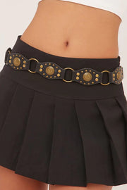 Vintage Rivet Metal Buckle Waist Belt