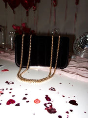 Fashionable Velvet Stylish Chain Simple Crossbody Bag