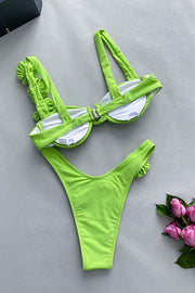 Fantasy Suspender Three Dimensional Flower Bikini