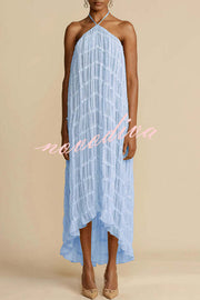 Versatility and Vintage Charm Pleated Drawstring Waist Tiered Maxi Skirt