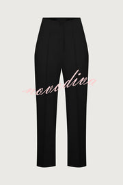 Exquisite and Fashionable High Waist Pocketed Straight Leg Pencil Pants