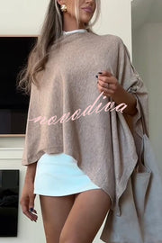 Women Cashmere Knit Shrug Bolero Side Button Detail Lightweight Shawl  Poncho