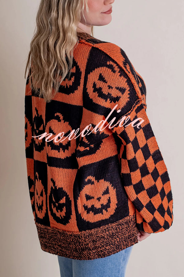 Halloween Casual Loose Crew Neck Sweater