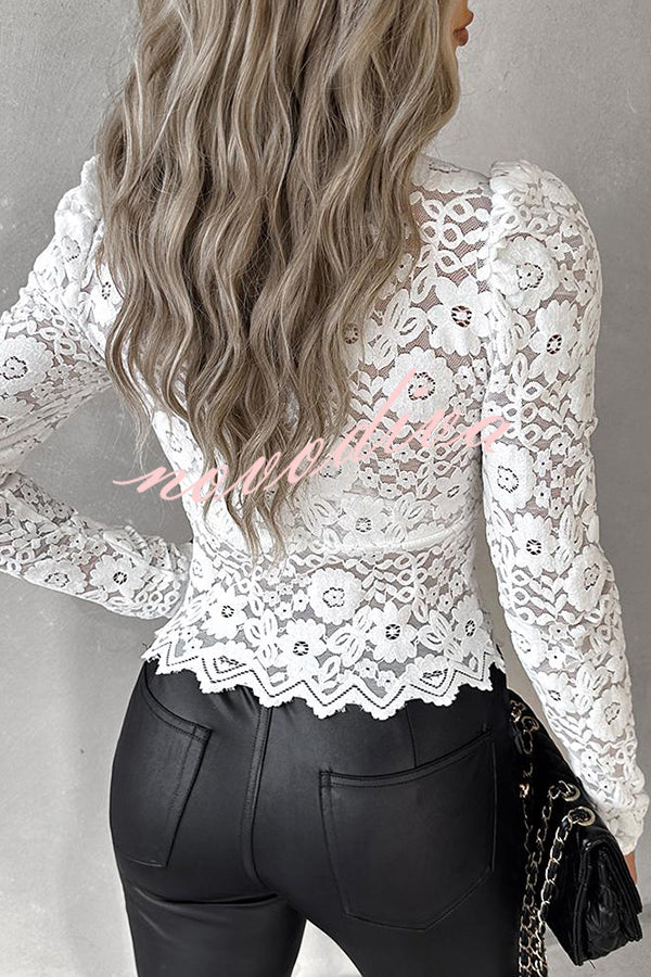 Solid Color Lace Sexy V-neck Bottoming Slim Fit Top