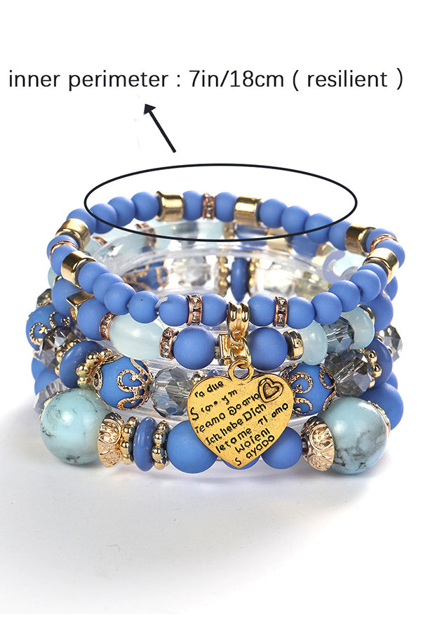 Stylish Bohemian Multi-Layer Crystal Beaded Bracelet