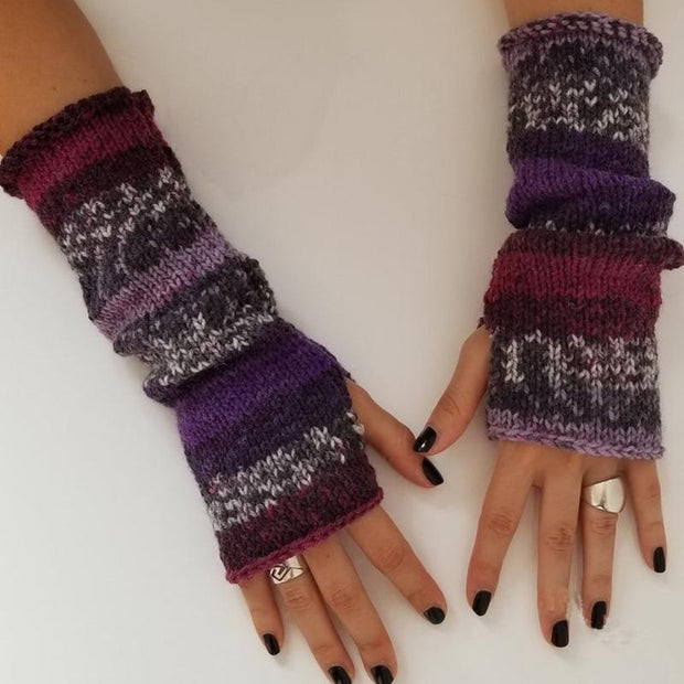 Christmas print half finger gloves