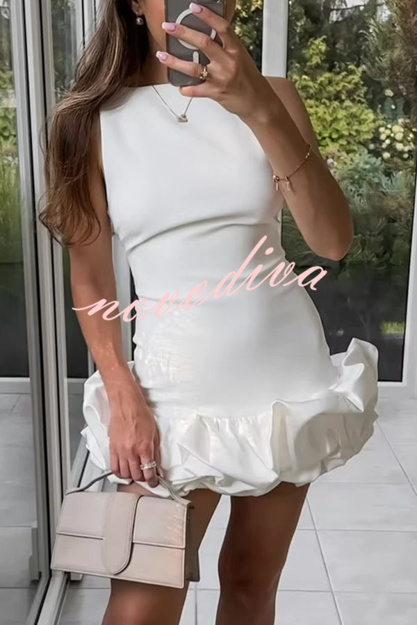 Solid Color Sexy Sleeveless Slim Mini Dress