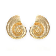 Fake Beach Style Conch Alloy Stud Earrings