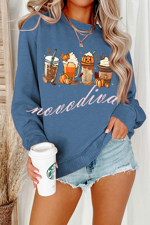 Halloween Creative Print Casual Long Sleeved Sweatshirt