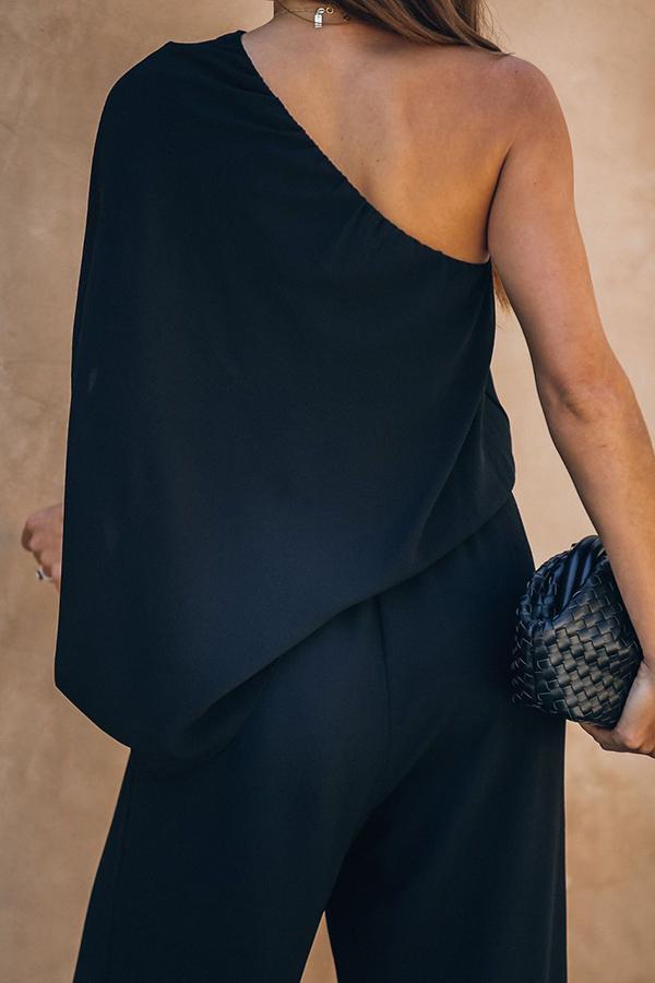 Recipe for Success One Shoulder Jumpsuit