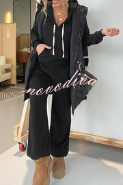 Cozy Days Long Sleeve Pocket Hooded Drawstring Jumpsuit