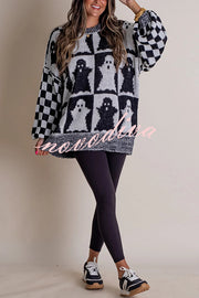 Halloween Casual Loose Crew Neck Sweater