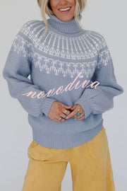 Christmas Thickened Turtleneck Long Sleeve Knitted Sweater