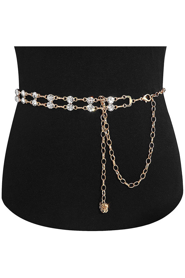 Alfred Rhinestone Chain Belt
