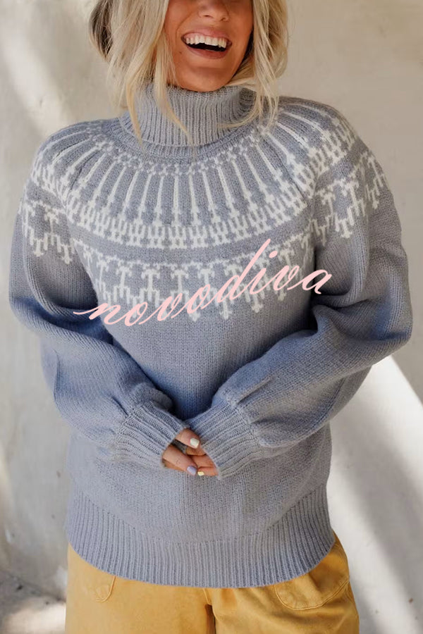 Christmas Thickened Turtleneck Long Sleeve Knitted Sweater