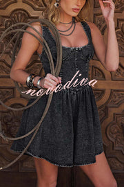 Fashion Slim-fit Stretch-strap Denim Mini Dress