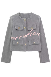 Stylish Buttoned Long Sleeve Casual Pocket Blazer