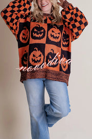 Halloween Casual Loose Crew Neck Sweater