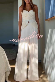 Show Exquisiteness High Rise Pleated Wide Leg Pants