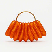 Simple Acrylic Wave-shaped Clutch Bag
