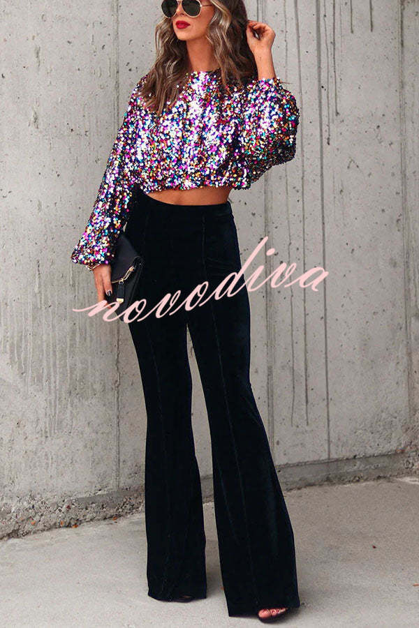 Dream Girl Sequin Crop Top