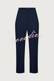 Exquisite and Fashionable High Waist Pocketed Straight Leg Pencil Pants