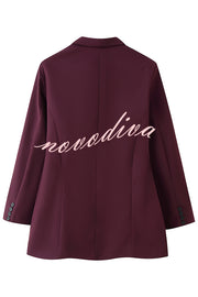Solid Color Lapel Long Sleeve Casual Pocket Long Blazer