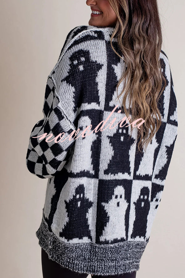 Halloween Casual Loose Crew Neck Sweater