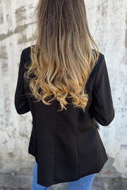 Fashion Leopard Print Lapel Long Sleeve Casual Blazer