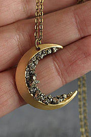 Vintage Moon-shaped Diamond Necklace