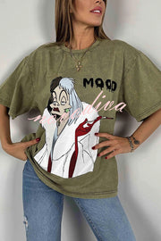 Halloween Anime Print Loose Casual Round Neck Short-sleeved T-shirt